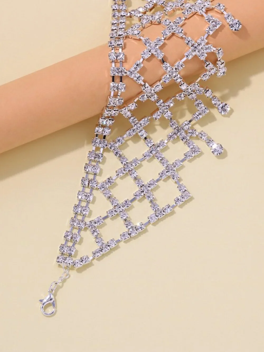 Silver sexy party Women's Rhinestone Decor Choker